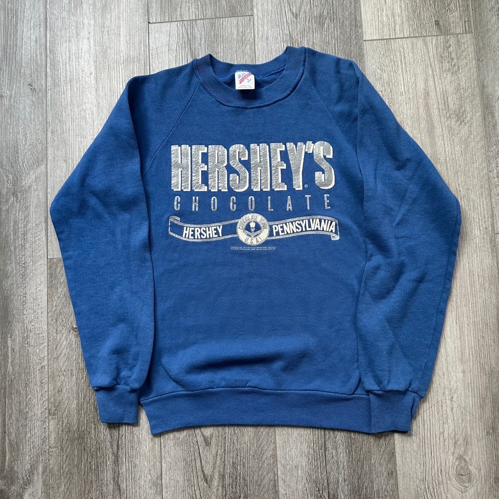 80s/90s VTG Hershey's Chocolate Blue Crewneck Sweatshirt Promo Men's S